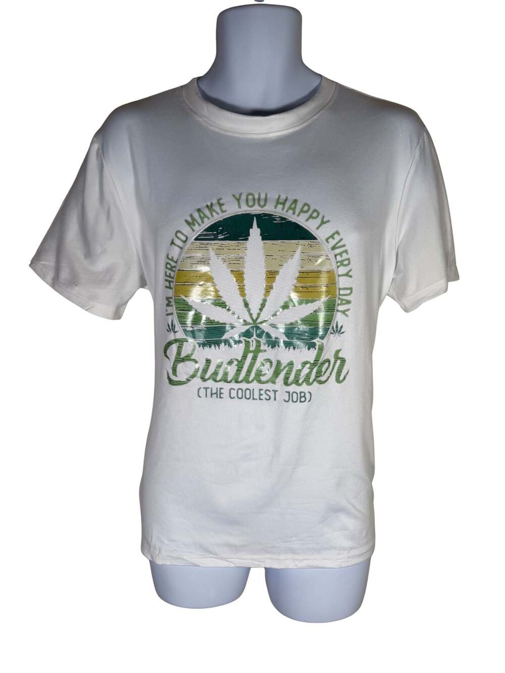 Vintage Budtender Coolest Job Marijuana Weed Supporters T-Shirt Unisex Medium